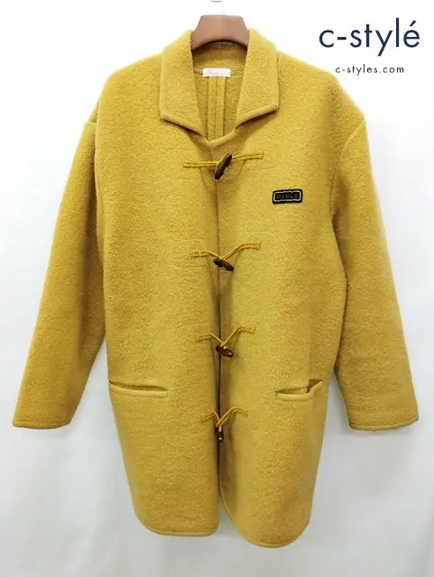 Papas パパス ダッフルコート マスタード D0474KJM43 ウール100