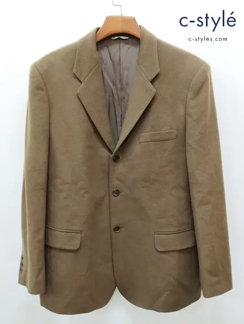 Papas パパス ジャケット L ブラウン 段返り3B 日本製 カシミヤ100 D0404FJ 031