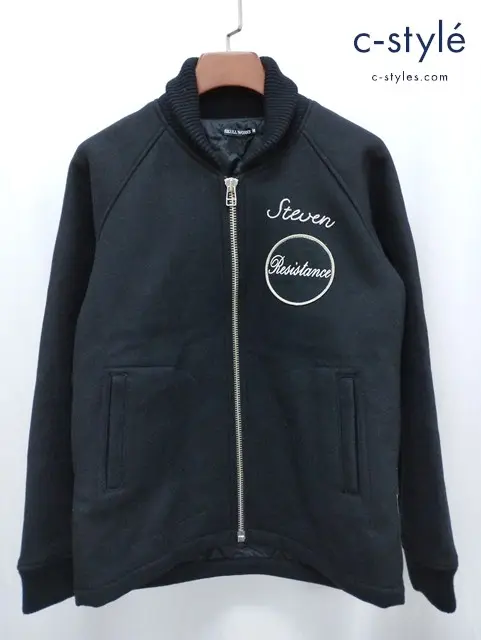 SKULL WORKS スカルワークス ジャケット M ブラック ジップアップ スカル 刺繍