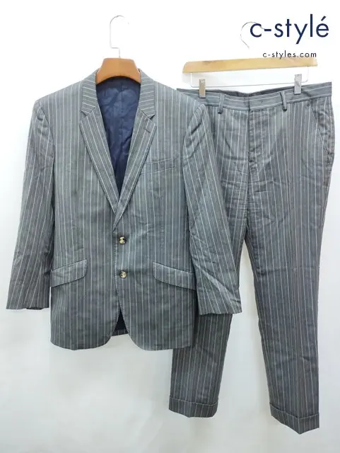 Paul Smith ポールスミス 2Bスーツ セットアップ L グレー PL-HK-45534 ストライプ