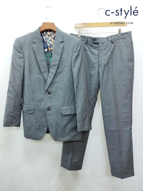 Paul Smith ポールスミス Ermenegildo Zegna ゼニア スーツ セットアップ L グレー ストライプ