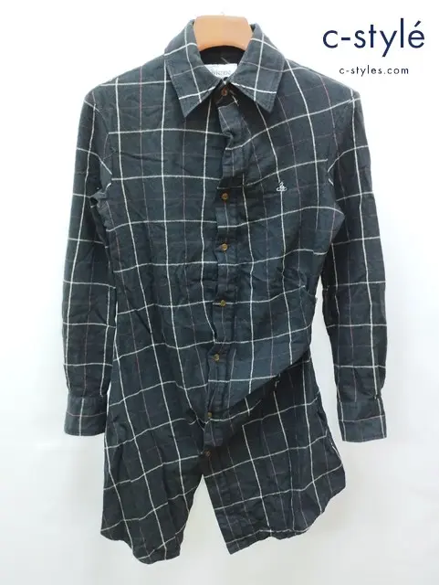 Vivienne Westwood ヴィヴィアンウエストウッド 長袖シャツ 44 ブラック系 チェック柄