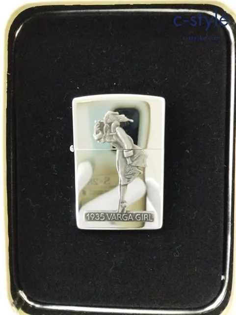 ZIPPO ジッポー オイルライター The Varga Girl 1935 シルバー ’92 缶ケース付