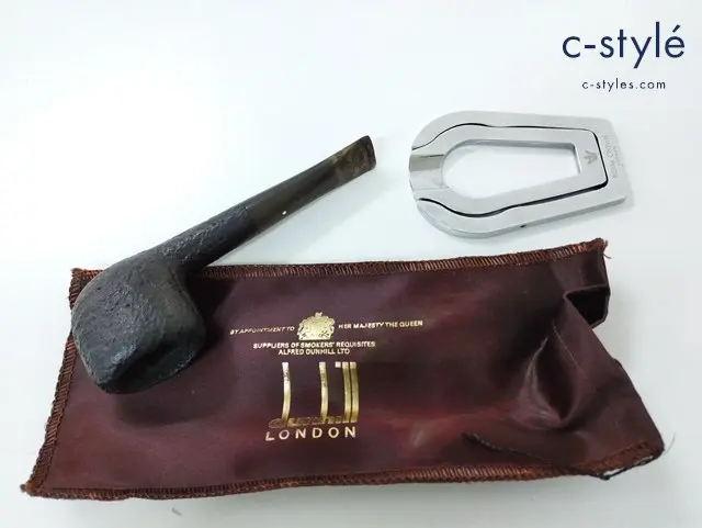 dunhill Cumberland 4125 パイプ ポーチ付き ROYAL CROWN パイプレスト PIPE STAND スタンド