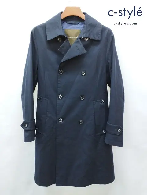 MACKINTOSH マッキントッシュ コート 38 ネイビー ダブルボタン NB/VX/VY-SM-SM イギリス製