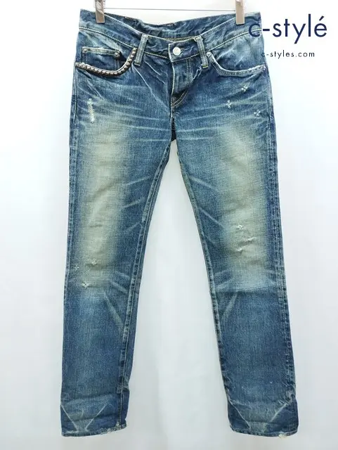 HYSTERIC GLAMOUR ヒステリックグラマー スタッズ デニムパンツ S インディゴ 2AP-4773 レディース
