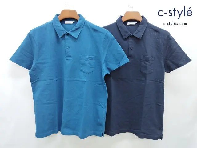 SUNSPEL サンスペル ポロシャツ XL ネイビー ブルー 半袖 コットン100％ 計2点