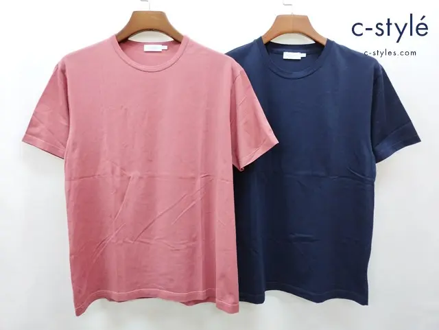 SUNSPEL サンスペル Tシャツ XL サーモンピンク ネイビー 半袖 コットン100％