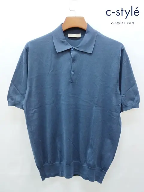 Cruciani クルチアーニ ポロシャツ 52 ネイビー 半袖 綿100％