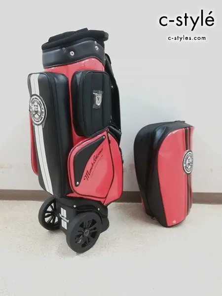 MARK&LONA キャディバッグ レッド×ブラック Indy Big Wheel Caddy with carry handle MLS-5A-SC04