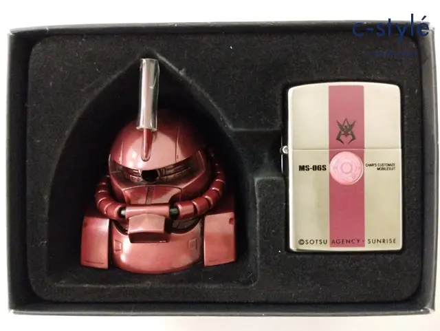 ZIPPO ジッポー オイルライター 機動戦士ガンダム MS-06 ザク シャア専用 HEAD STAND MODEL シルバー ’05