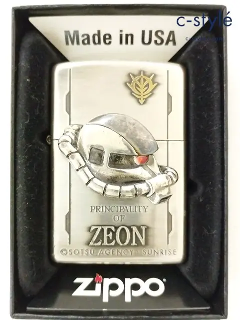ZIPPO ジッポー オイルライター 機動戦士ガンダム ジオン公国 ザク シルバー ’06 メタル貼り SUNRISE