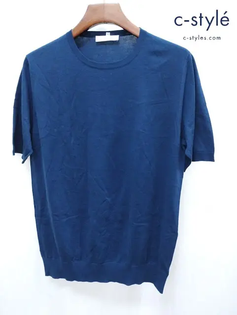 Cruciani クルチアーニ 半袖ニット 52 ブルー系 MAN123C