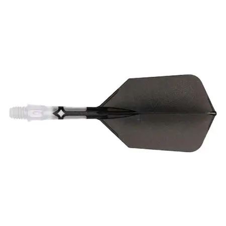 CUESOUL(キューソール) ダーツ フライト ROST T19 一体型ダーツシャフト＆フライト スリムシェイプ ブラック 3個セット