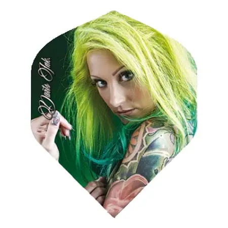 DESIGNA(デザイナ) ダーツ フライト INK グリーンヘアー