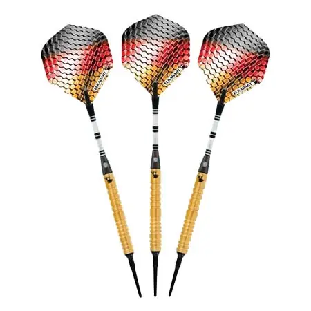 ELKADART(エルカダーツ) ダーツ ダーツセット チタン 90% タングステン ソフトチップダーツ ゴールドチタンコーティング リングバレル 18グラム