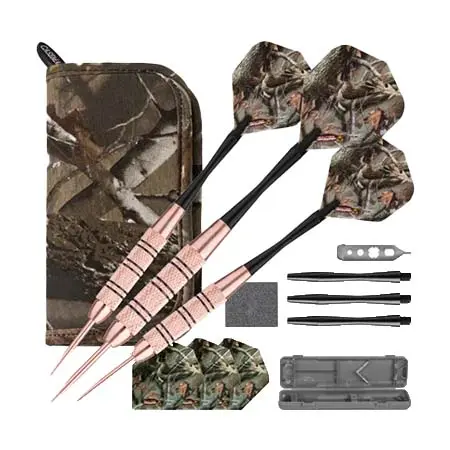 FAT CAT(ファットキャット) ダーツ ダーツセット リアルツリー ハードウッド HD スチールチップダーツ 23グラムとケースマスター リアルツリー ハードウッドデラックス カモフラージュケース