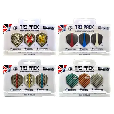 Harrows(ハローズ) ダーツ フライト TRI PACK FLIGHT(トライパック フライト) シェイプ