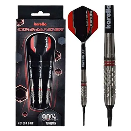 Karella(カレラ) ダーツ ダーツセット コマンダー シルバー 90% ソフトティップダーツ