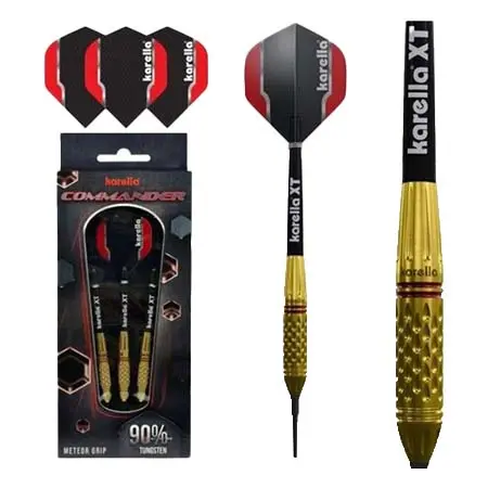 Karella(カレラ) ダーツ ダーツセット コマンダー ゴールド 90% ソフトチップダーツ