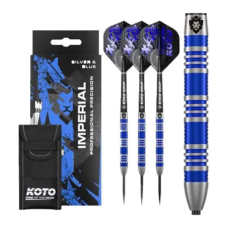 KOTO DARTS(コトダーツ) ダーツ ダーツセット インペリアルシルバーブルー 80% スチールチップダーツ