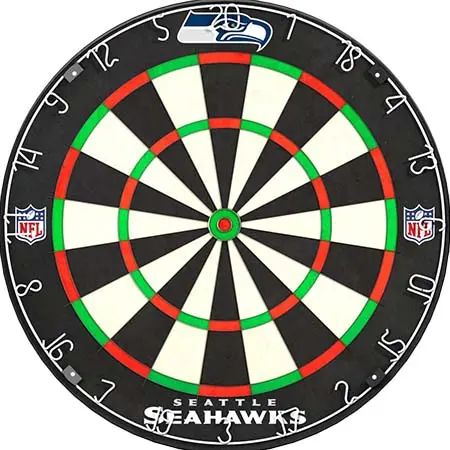 NFL(エヌエフエル) ダーツ ダーツボード プロフェッショナルダーツボード – 公式ライセンス – シアトル・シーホークス