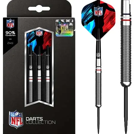 NFL(エヌエフエル) ダーツ ダーツセット スチールチップ タングステンダーツ – 公式ライセンス – NFLロゴ – 24g