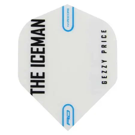 Red Dragon(レッドドラゴン) ダーツ フライト ガーウェン・プライスモデル ハードコア スタンダード ホワイト&グレー スノーフレーク ロゴ