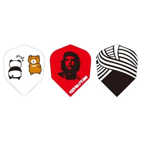 S4-DARTS(エスフォーダーツ) ダーツ フライト Cライン 3color パンダVSツキノワ/赤い革命家/虚数空間 シェイプ