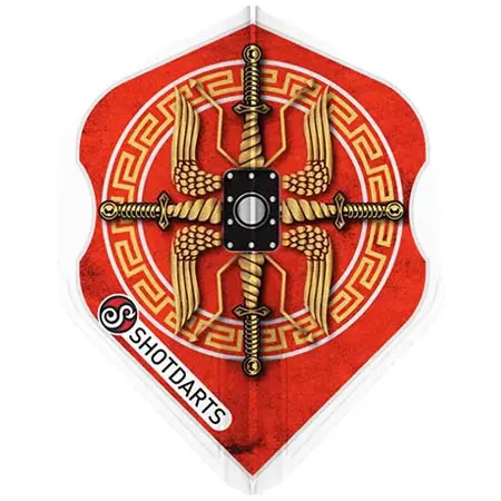 Shot(ショット) ダーツ フライト ショット – EZ Lフライト – 一体型シャンパンリング – L1EZ – ローマ帝国 – センチュリオン