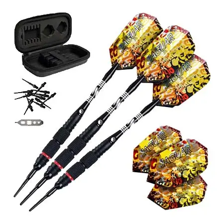 Viper(ヴァイパー) ダーツ ダーツセット Jaguar ダーツ – ソフトチップ – 80% – エクストラ付き – J2 – ツインローレット