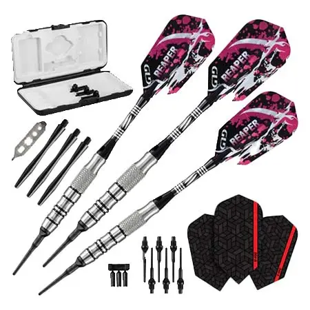 Viper(ヴァイパー) ダーツ ダーツセット Grim Reaper ダーツ – ソフトチップ – 80% – エクストラ付き – G2 – リアローレット