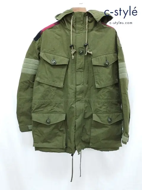 JUNYA WATANABE ジュンヤワタナベ タイプライター ウールエステル ミリタリー パーカー ジャケット M カーキ