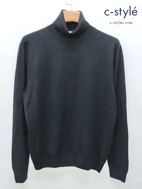 Cruciani クルチアーニ タートルネック 52 ブラック ウール100% イタリア製