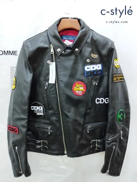 COMME des GARCONS×Lewis Leathers レザージャケット 42 ブラック ライトニング KZ-J004-051-1-6