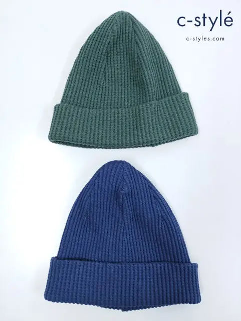 Jackman ジャックマン ニットキャップ FREE グリーン ブルー Waffle Knit Cap JM6605