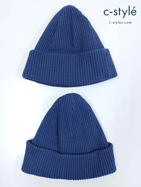 Jackman ジャックマン ニットキャップ FREE ブルー Waffle Knit Cap JM6605 綿100％ 日本製