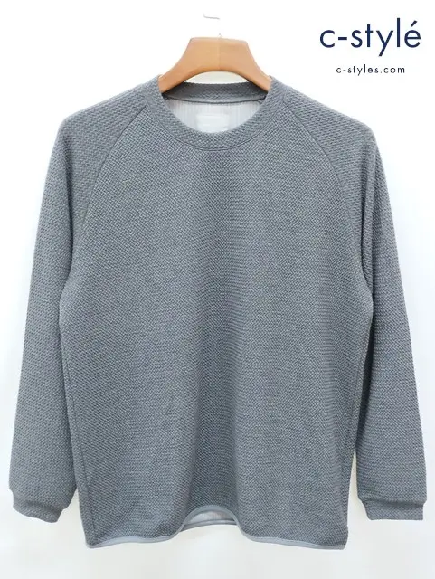 CURLY&Co. カーリーアンドコー 長袖Tシャツ 1 グレー SOFT RIPPLE JERSEY L/S TEE 日本製
