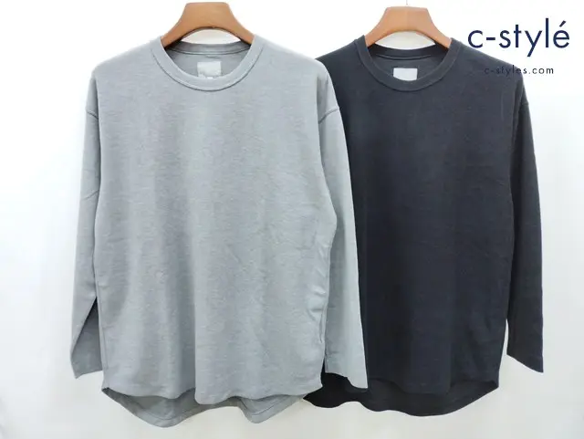 CURLY&Co. カーリーアンドコー 長袖Tシャツ 2 ブラック グレー PREMIEREWARM L/S TEE 日本製