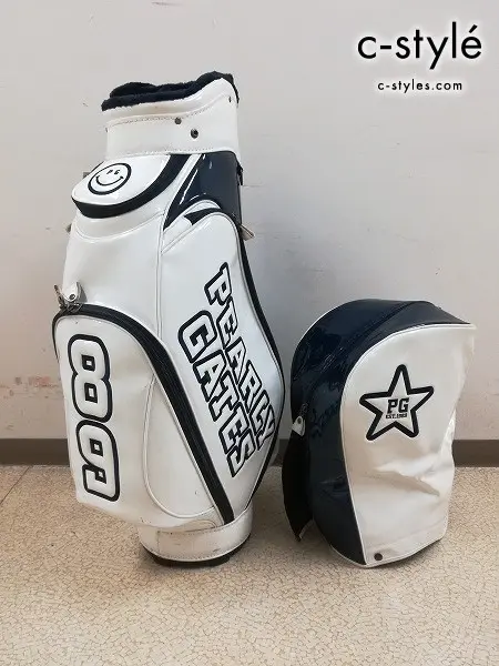 PEARLY GATES パーリーゲイツ キャディバッグ ホワイト×ネイビー ゴルフ