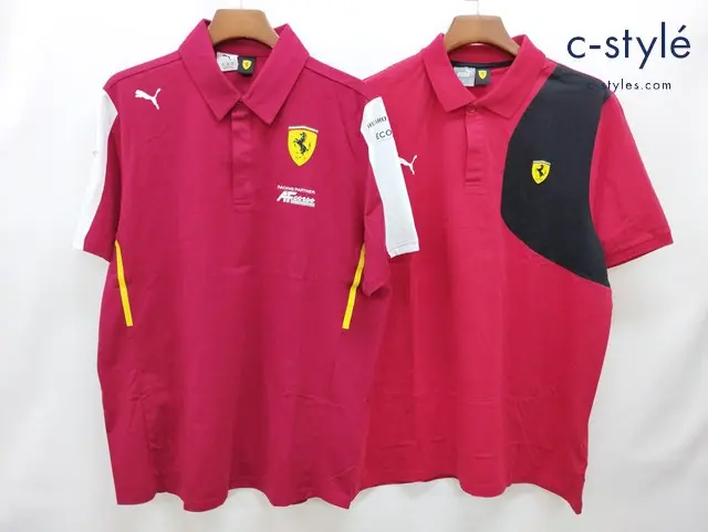 PUMA×Ferrari プーマ×フェラーリ ポロシャツ US/XL レッド 計2点