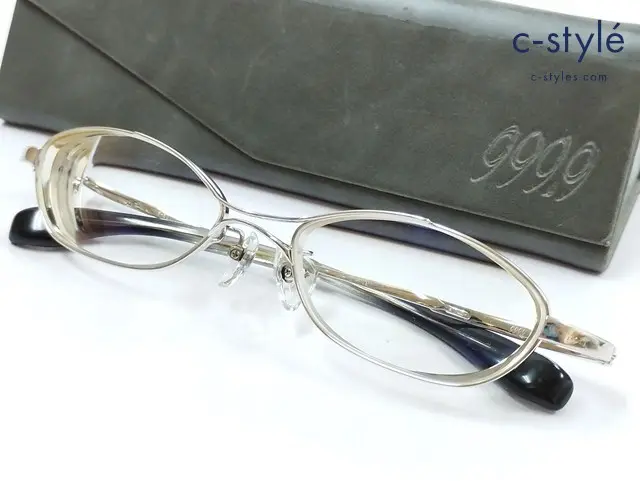 999.9 フォーナインズ メガネ 53□17 140 シルバー S-530T