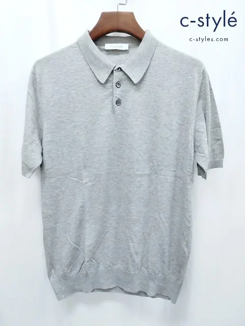 Cruciani クルチアーニ ニットポロシャツ 52 グレー MAN290C