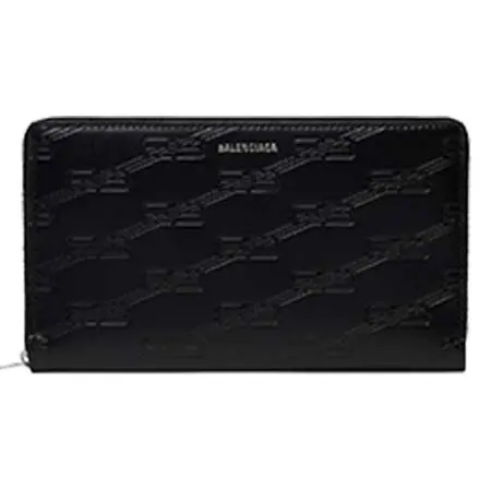 バレンシアガ(BALENCIAGA) Embossed Monogram コンチネンタル Zip ウォレット Boxカーフスキン 717787210JS1000