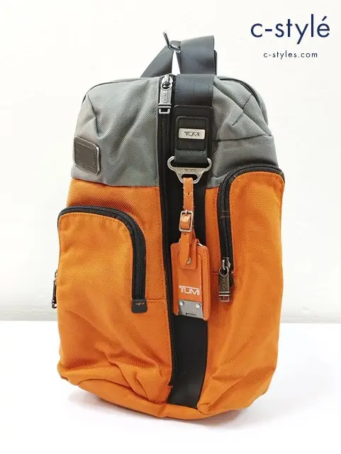 TUMI トゥミ ボディバッグ オレンジ×グレー ワンショルダー 22318GOH