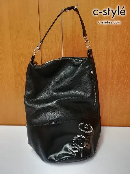 VAN JAC ヴァンヂャケット 2WAY レザーショルダーバッグ ブラック