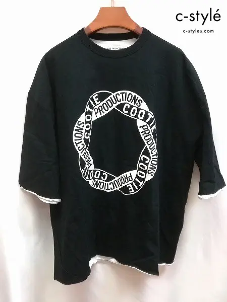 COOTIE PRODUCTIONS クーティー プロダクションズ Tシャツ M ブラック REVERSIBLE S/S TEE
