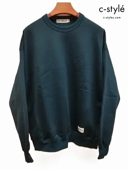 COOTIE PRODUCTIONS スウェット M グリーン系 COTTON NYLON CREW NECK SWEAT SHIRT