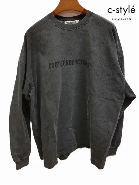 COOTIE PRODUCTIONS クーティー プロダクションズ 長袖 Tシャツ M グレー系 Pigment Dyed L/S Tee