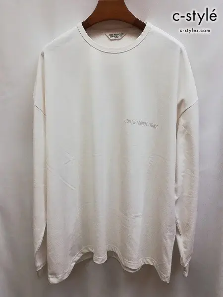 COOTIE PRODUCTIONS 長袖 Tシャツ M ホワイト Dry Tech Jersey Oversized L/S Tee